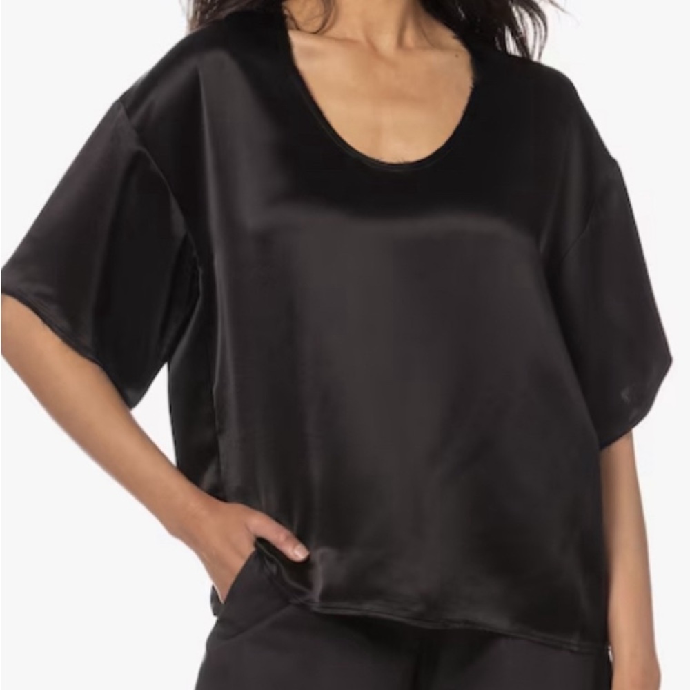Black Satin Top